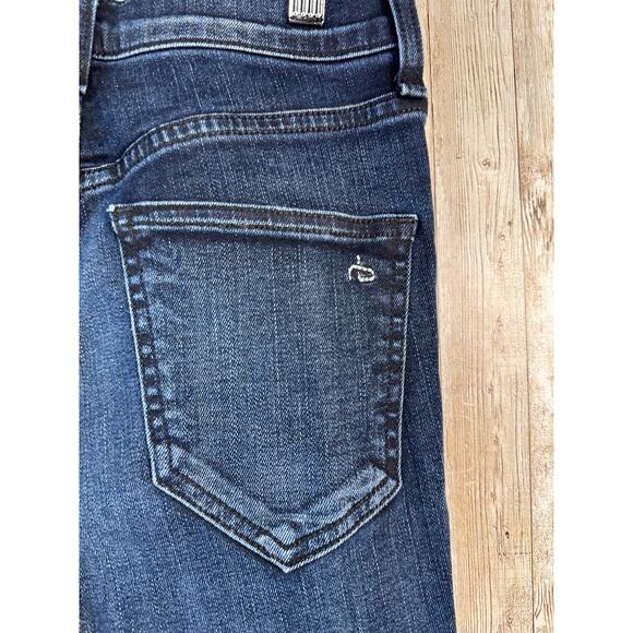 Rag &‎ Bone Skinny Jeans Womens 27 Blue Medium Wash Ankle Zip Slim Stretch Denim - Picture 5 of 11